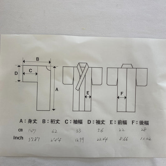 Japanese Vintage Kimono Silk Navy No Lining Oshima Tumugi Traditional Length57in1