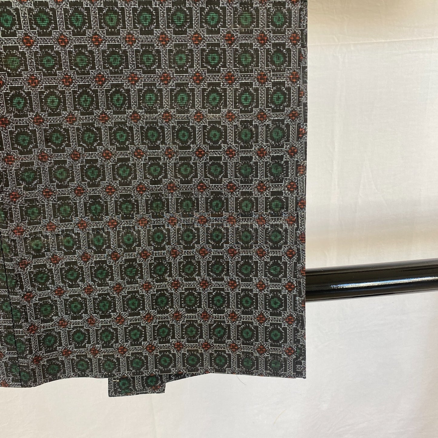 Japanese Vintage Kimono Haori Jacket Silk Gray Oshima Traditional Authentic 33in22