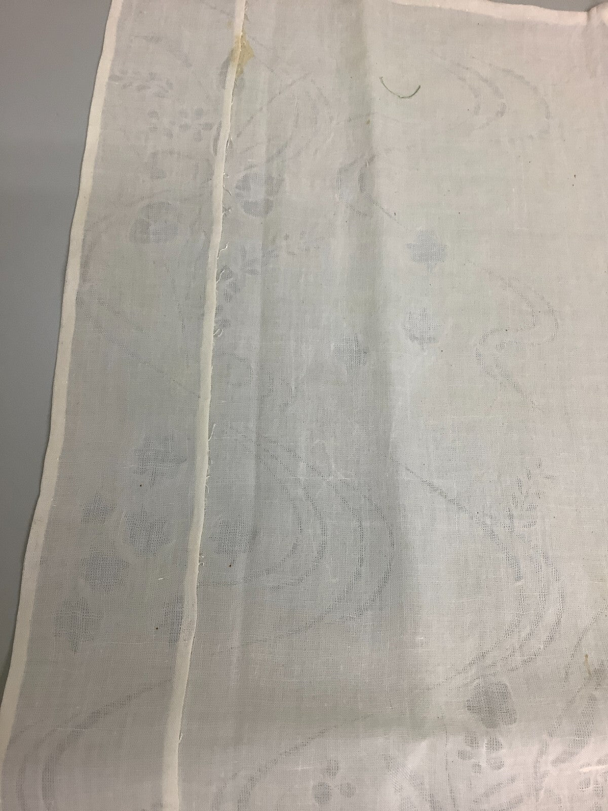 Japanese Vintage Kimono Fabric cloth Boro linen fabric White scrub dirt 57x12in15