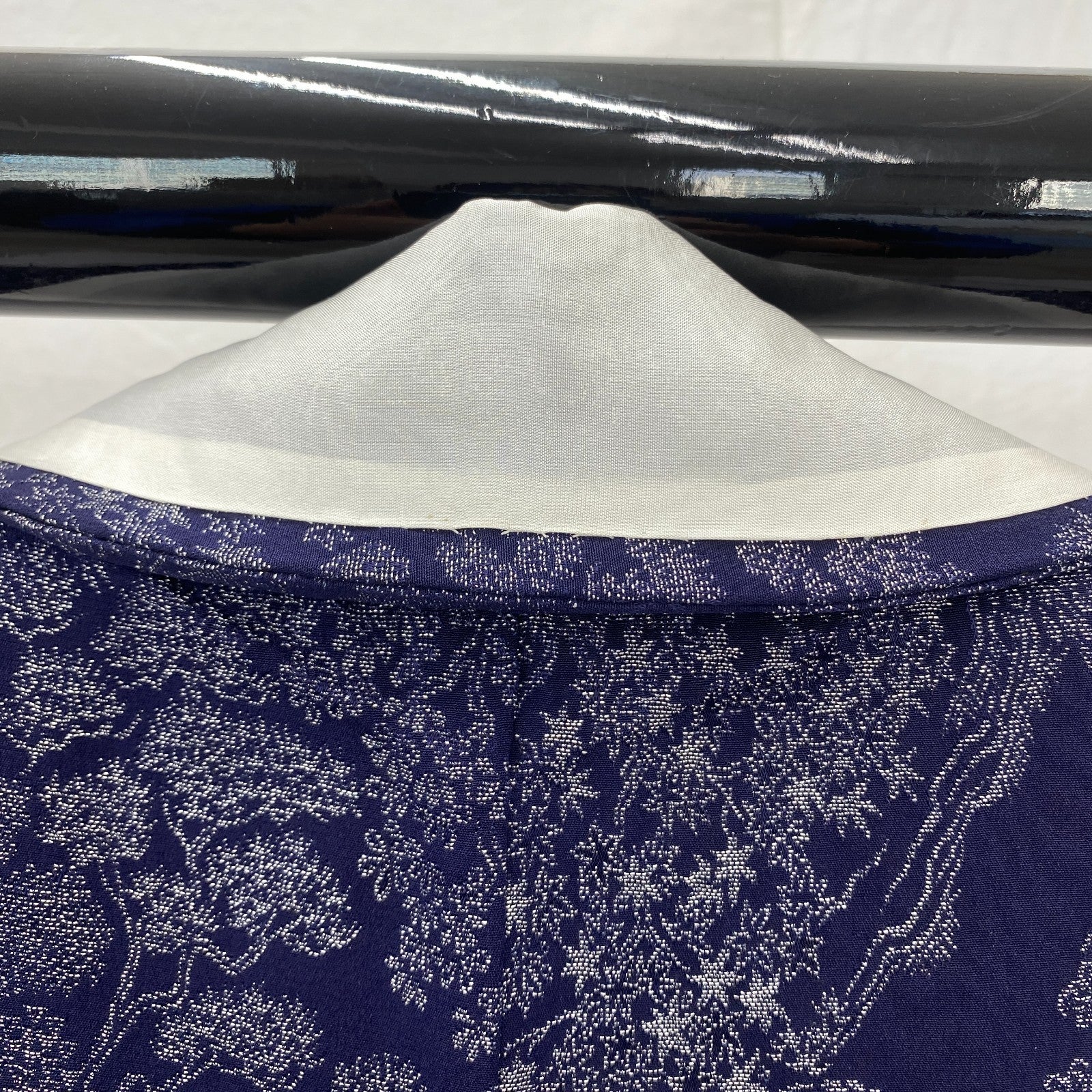 Japanese Vintage Kimono Silk Navy Komon Traditional Authentic Length 59 in14