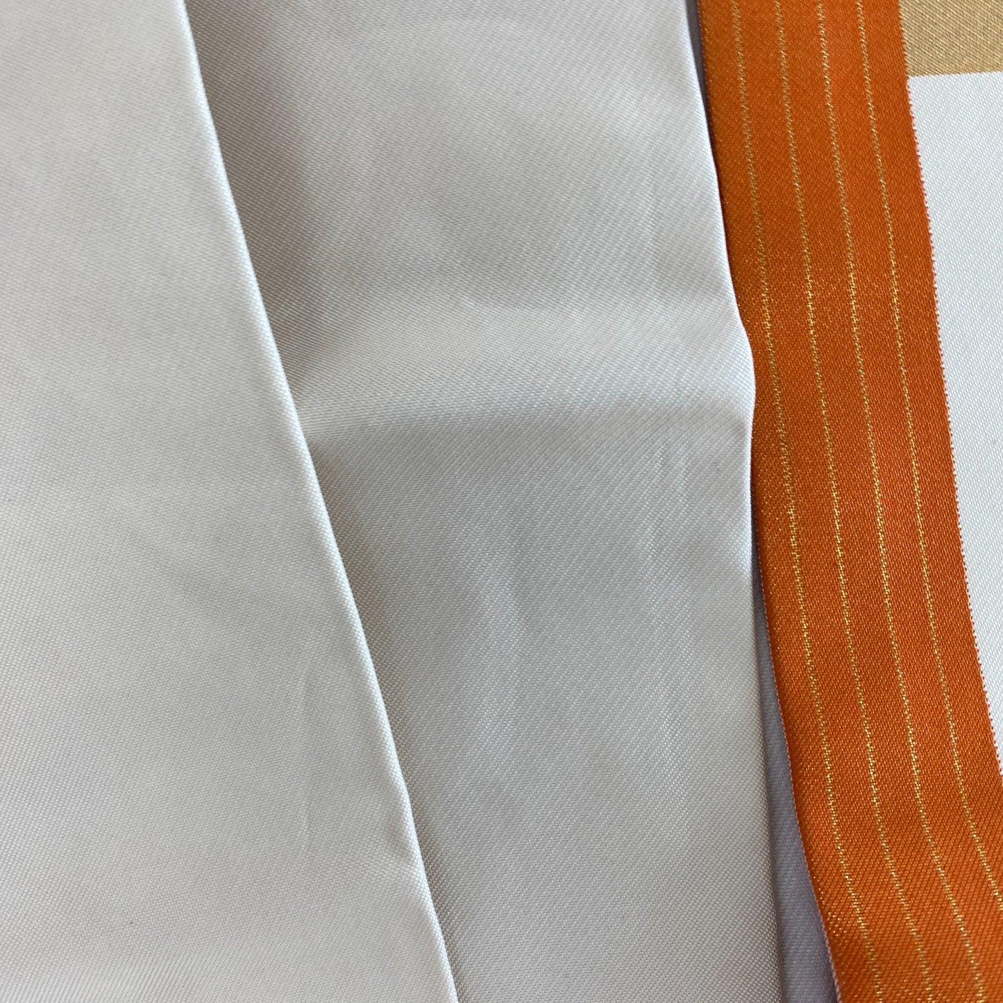 Japanese Vintage Kimono Nagoya Obi Cotton White Traditional Authentic 140 x 11in15