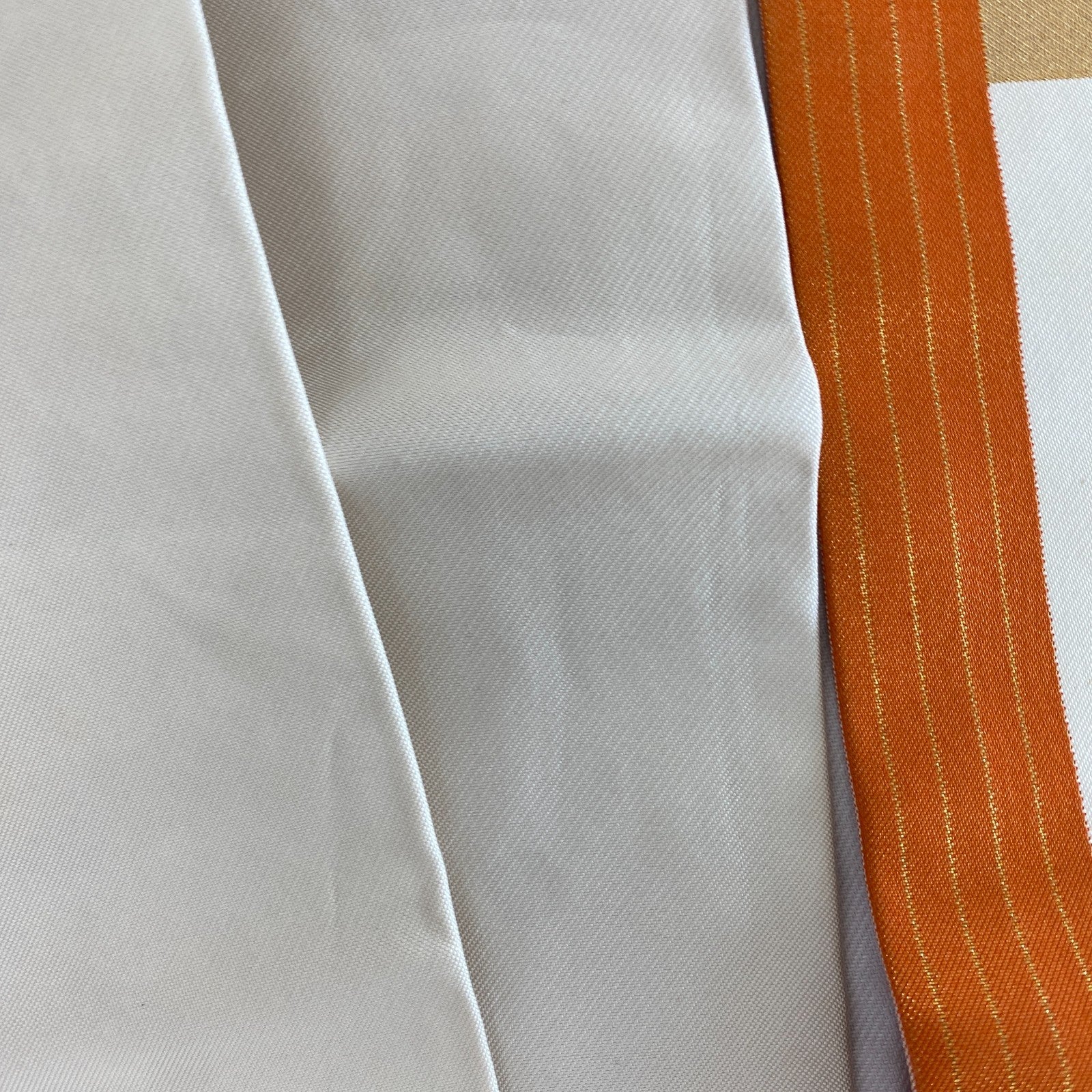 Japanese Vintage Kimono Nagoya Obi Cotton White Traditional Authentic 140 x 11in15