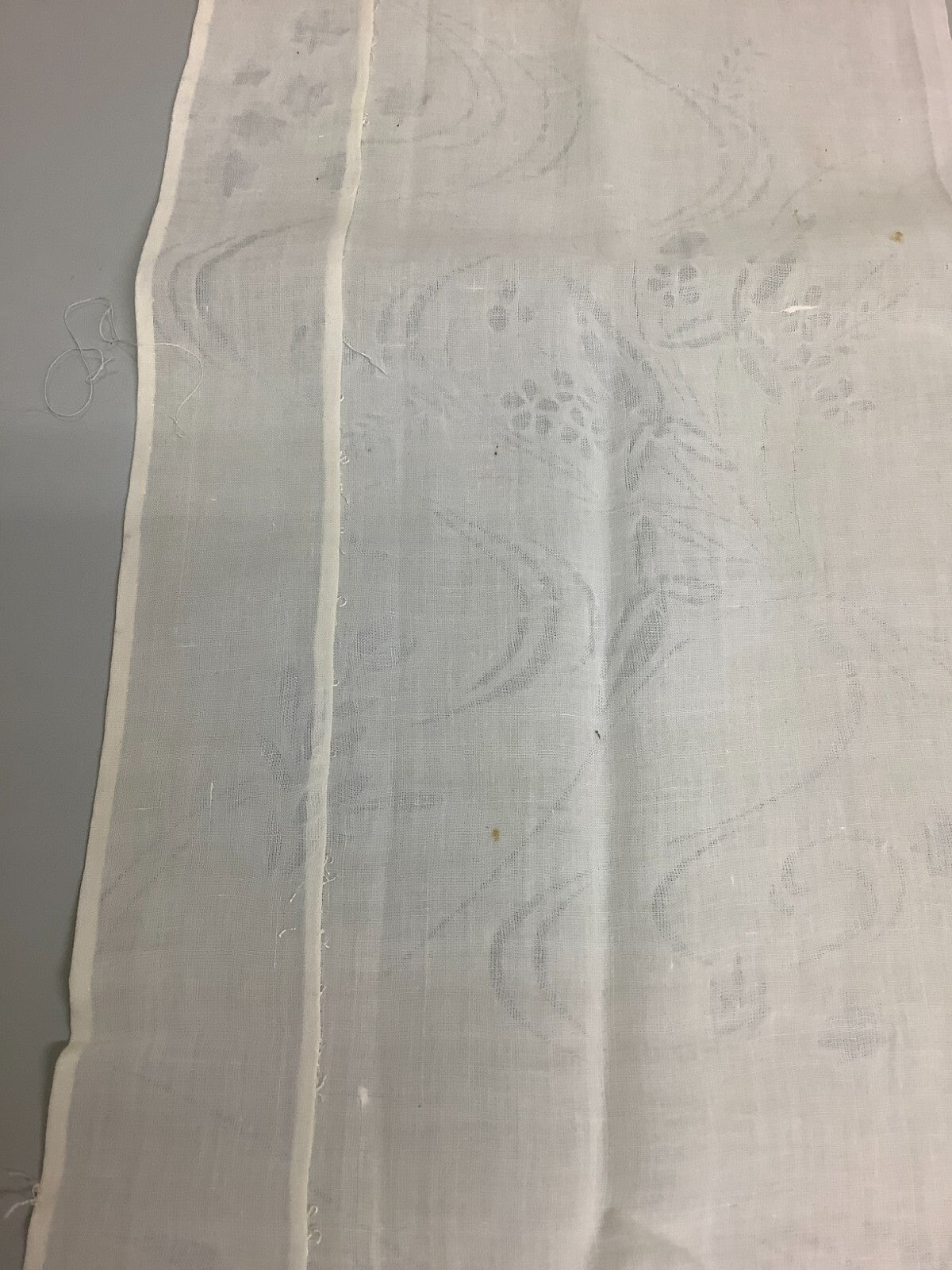 Japanese Vintage Kimono Fabric cloth Boro linen fabric White scrub dirt 57x12in11