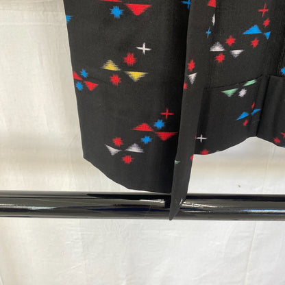 Japanese Vintage Kimono Haori Jacket Cotton Black Traditional Authentic 28 in9