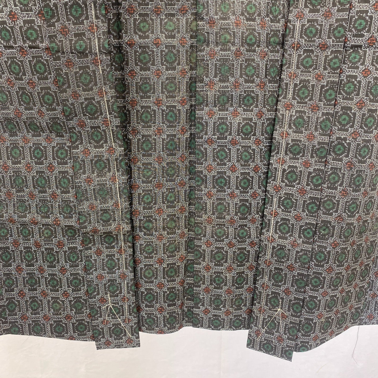 Japanese Vintage Kimono Haori Jacket Silk Gray Oshima Traditional Authentic 33in11