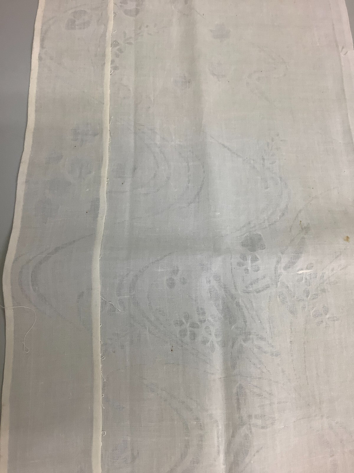 Japanese Vintage Kimono Fabric cloth Boro linen fabric White scrub dirt 57x12in13