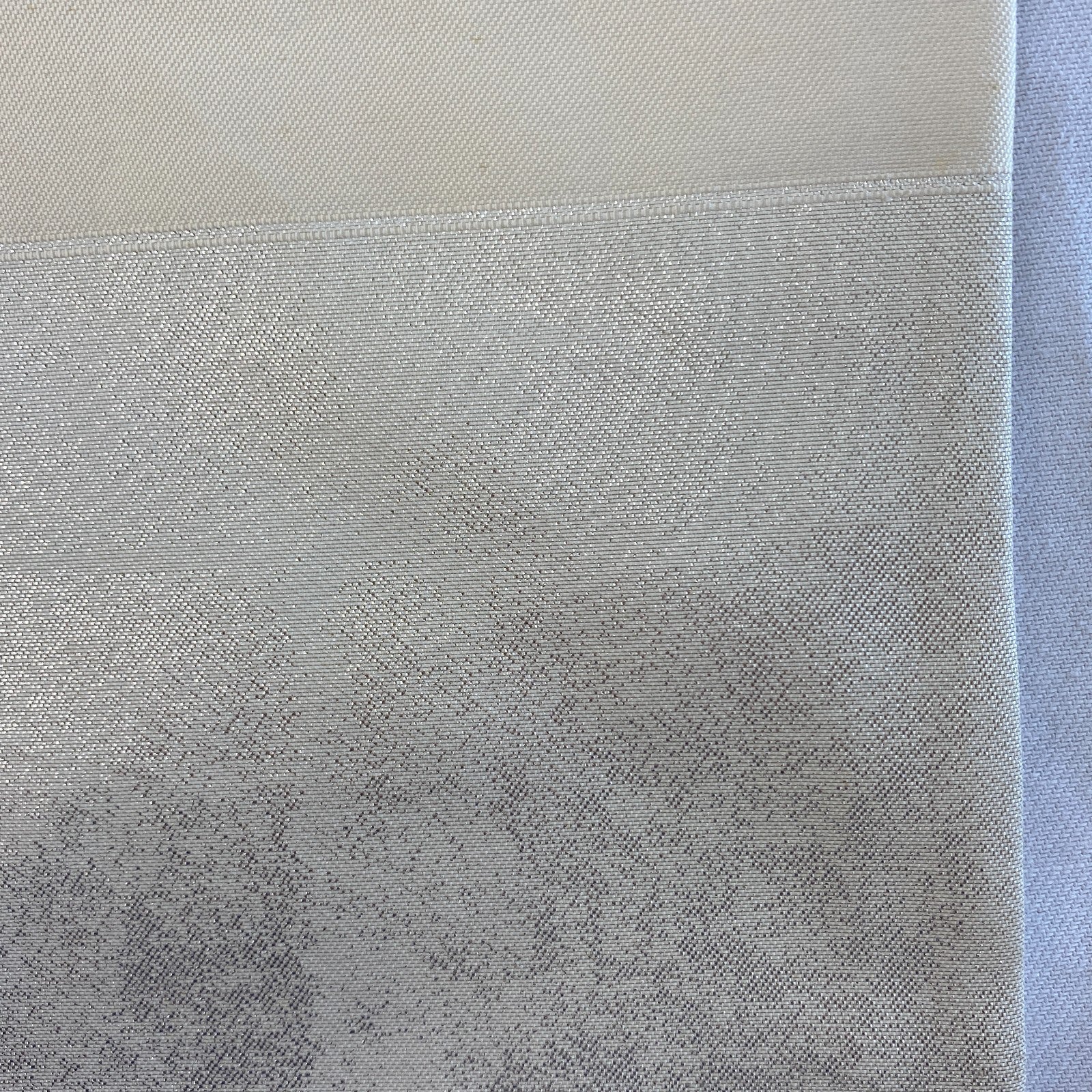 Japanese Vintage Kimono Nagoya Obi Polyester Silver Traditional Drit 144x 11 in3