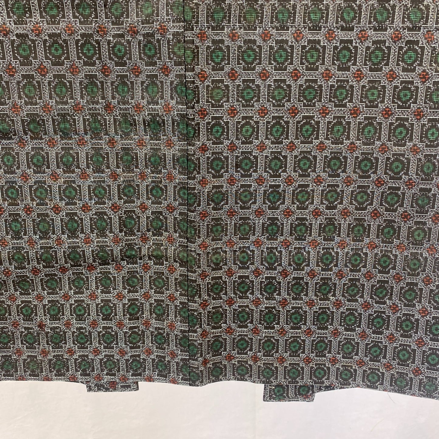 Japanese Vintage Kimono Haori Jacket Silk Gray Oshima Traditional Authentic 33in21