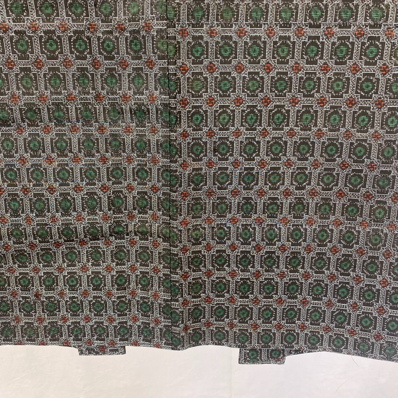 Japanese Vintage Kimono Haori Jacket Silk Gray Oshima Traditional Authentic 33in21