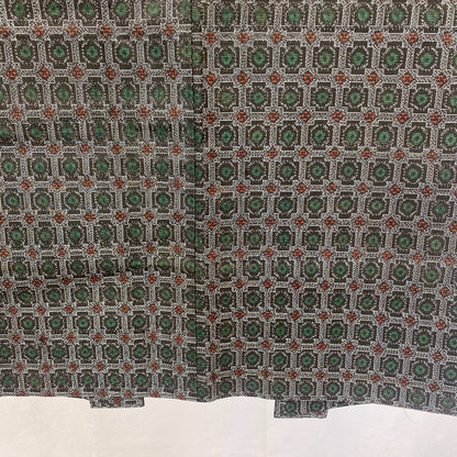 Japanese Vintage Kimono Haori Jacket Silk Gray Oshima Traditional Authentic 33in21