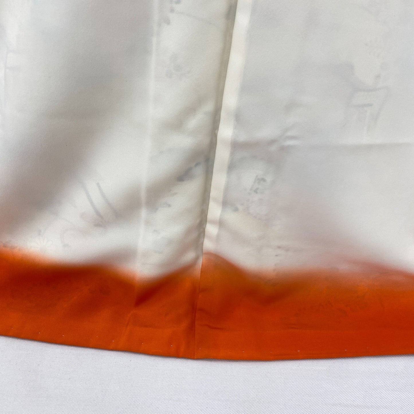 Japanese Vintage Kimono Polyester Yellow Komon Traditional Authentic Length 66in9