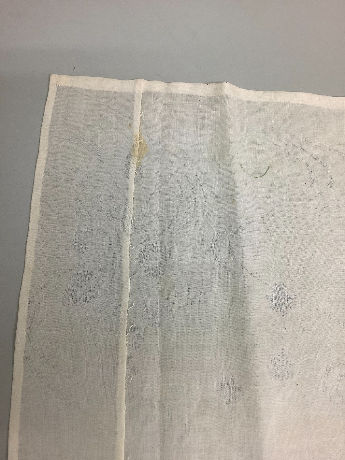 Japanese Vintage Kimono Fabric cloth Boro linen fabric White scrub dirt 57x12in17