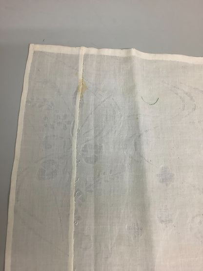 Japanese Vintage Kimono Fabric cloth Boro linen fabric White scrub dirt 57x12in17