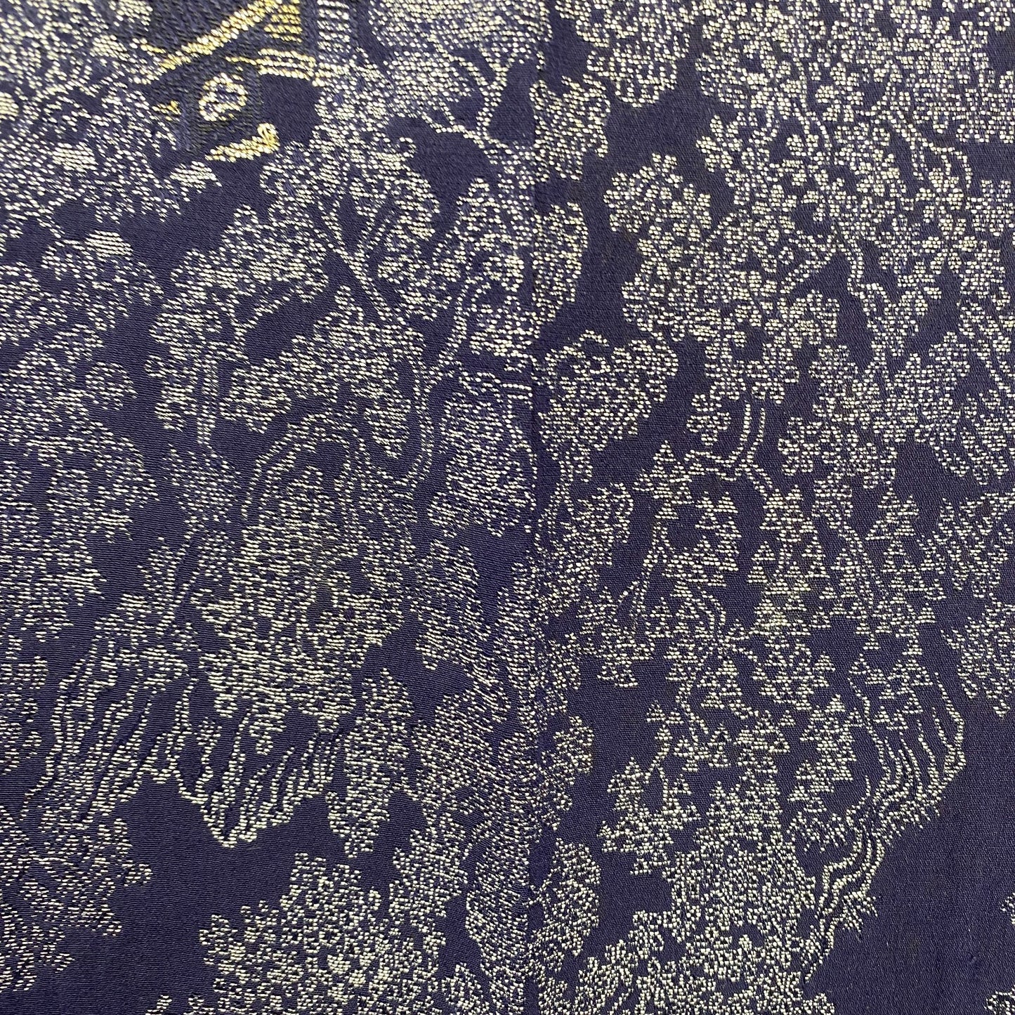 Japanese Vintage Kimono Silk Navy Komon Traditional Authentic Length 59 in19