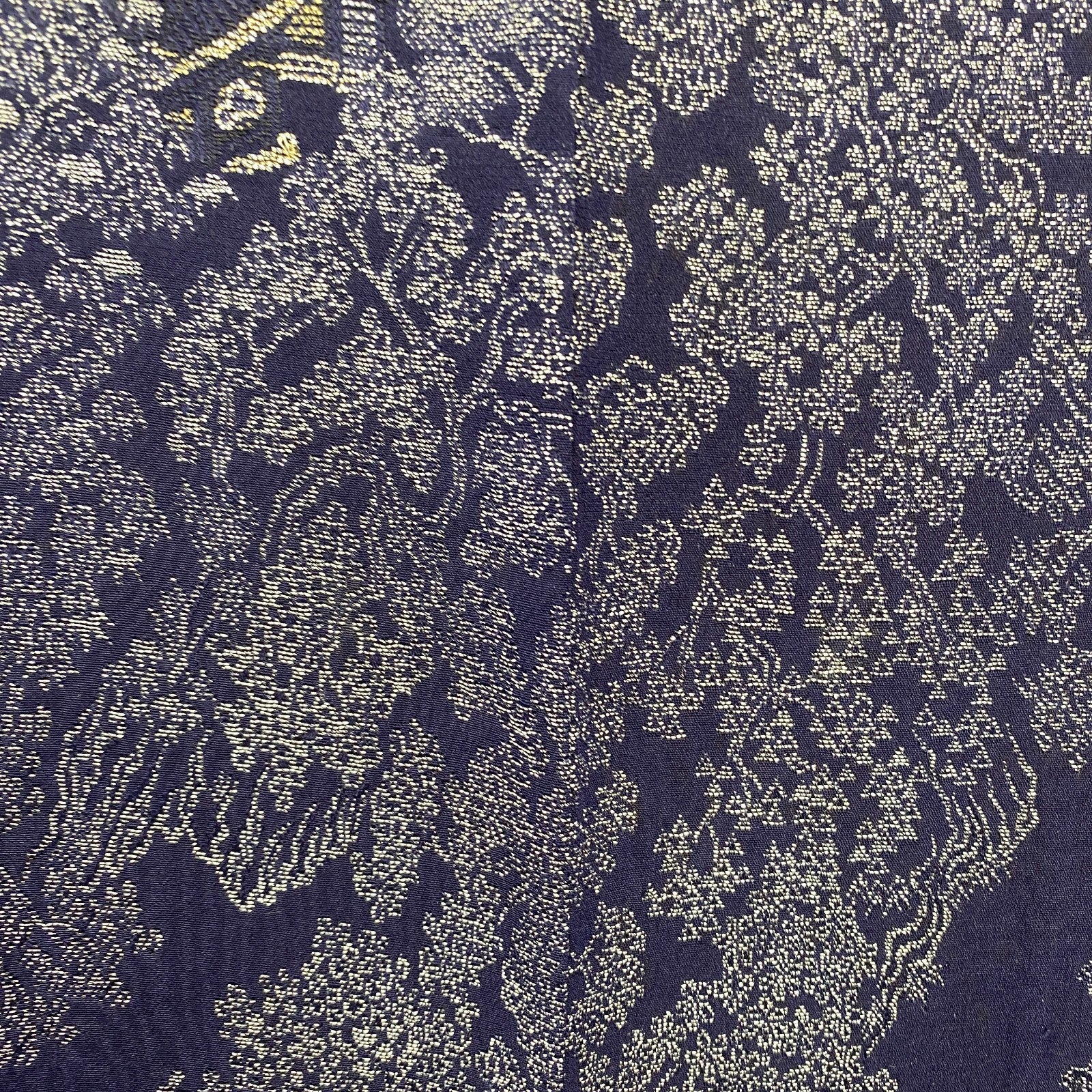 Japanese Vintage Kimono Silk Navy Komon Traditional Authentic Length 59 in19