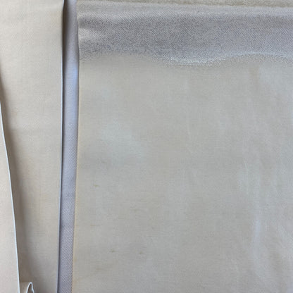 Japanese Vintage Kimono Nagoya Obi Polyester Silver Traditional Drit 144x 11 in6