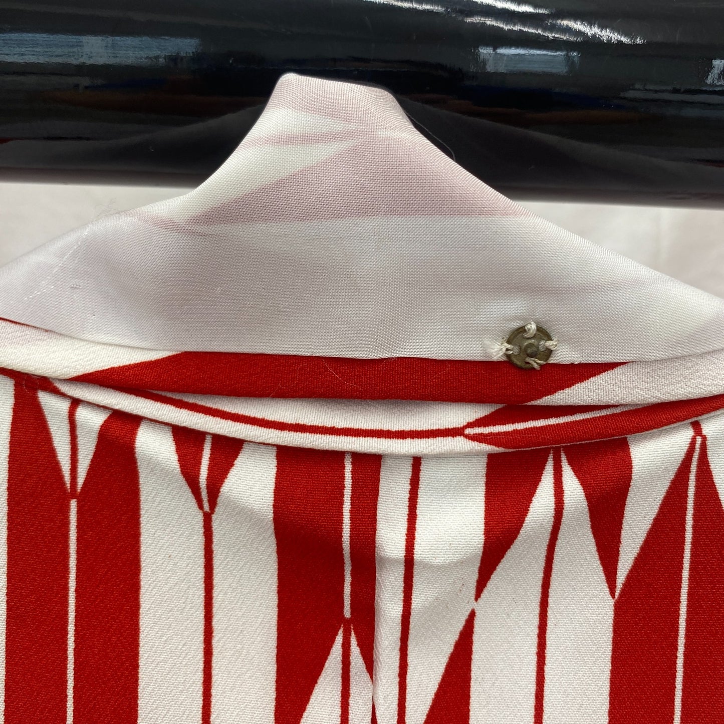 Japanese Vintage Kimono Cotton Red Komon Traditional Authentic Length 63 in14