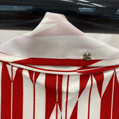 Japanese Vintage Kimono Cotton Red Komon Traditional Authentic Length 63 in14