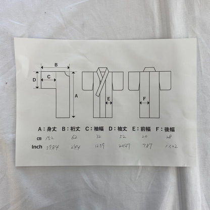 Japanese Vintage Kimono Silk Navy Komon Traditional Authentic Length 59 in1