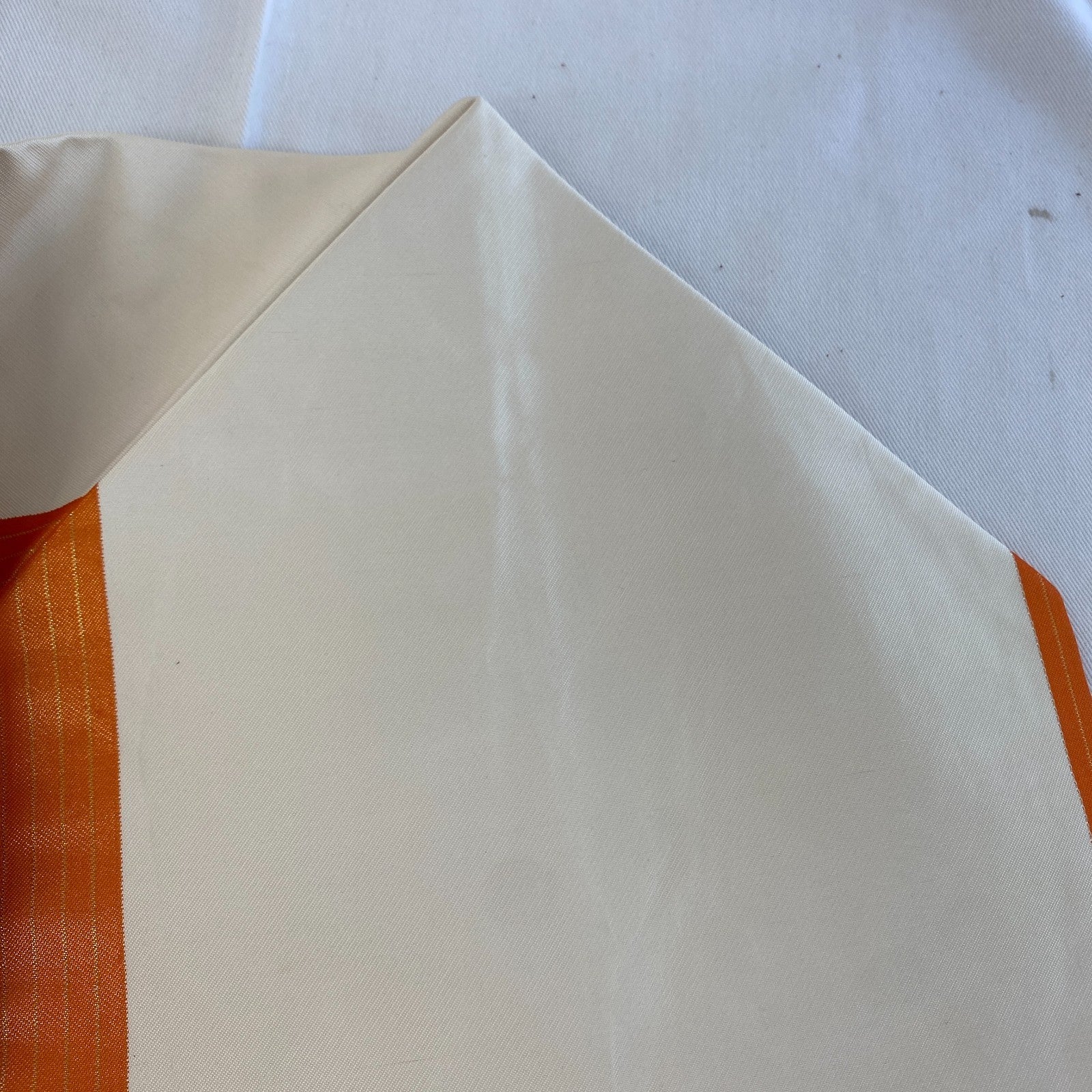 Japanese Vintage Kimono Nagoya Obi Cotton White Traditional Authentic 140 x 11in11