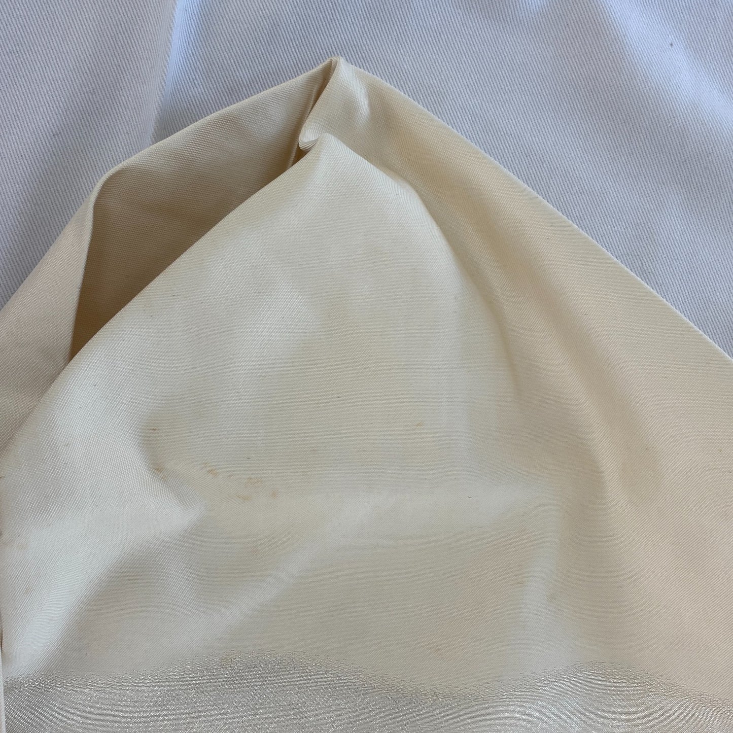 Japanese Vintage Kimono Nagoya Obi Polyester Silver Traditional Drit 144x 11 in11