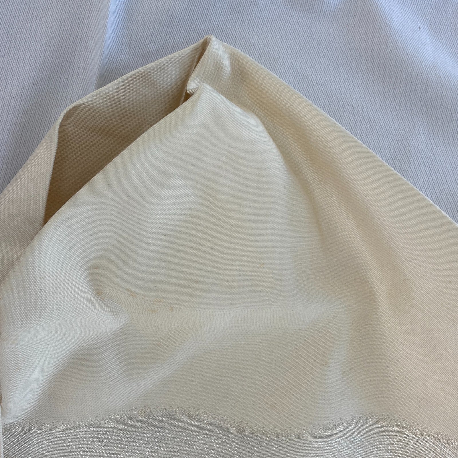 Japanese Vintage Kimono Nagoya Obi Polyester Silver Traditional Drit 144x 11 in11