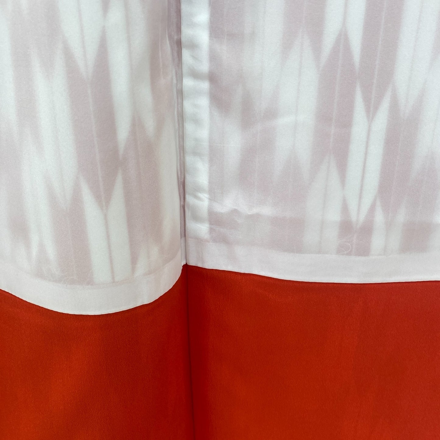 Japanese Vintage Kimono Cotton Red Komon Traditional Authentic Length 63 in9