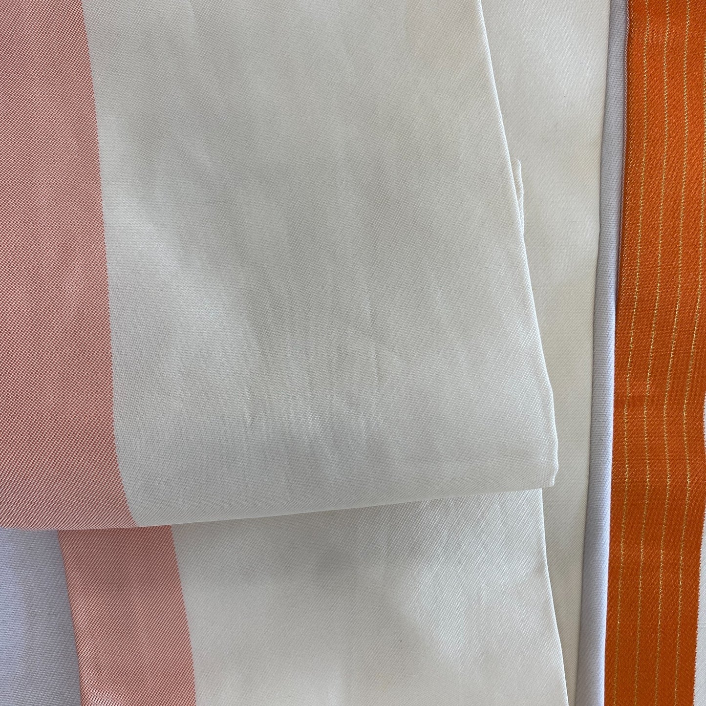 Japanese Vintage Kimono Nagoya Obi Cotton White Traditional Authentic 140 x 11in18