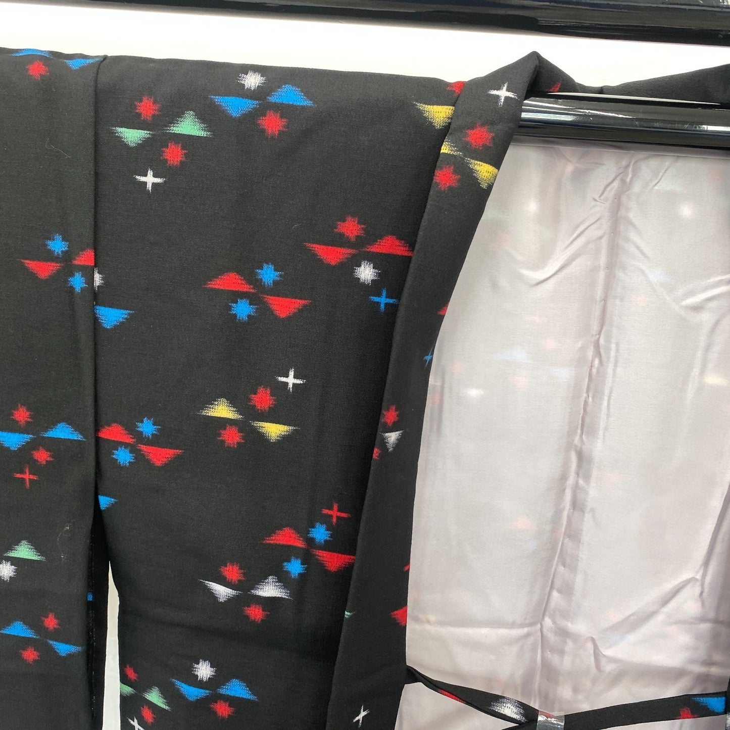 Japanese Vintage Kimono Haori Jacket Cotton Black Traditional Authentic 28 in4