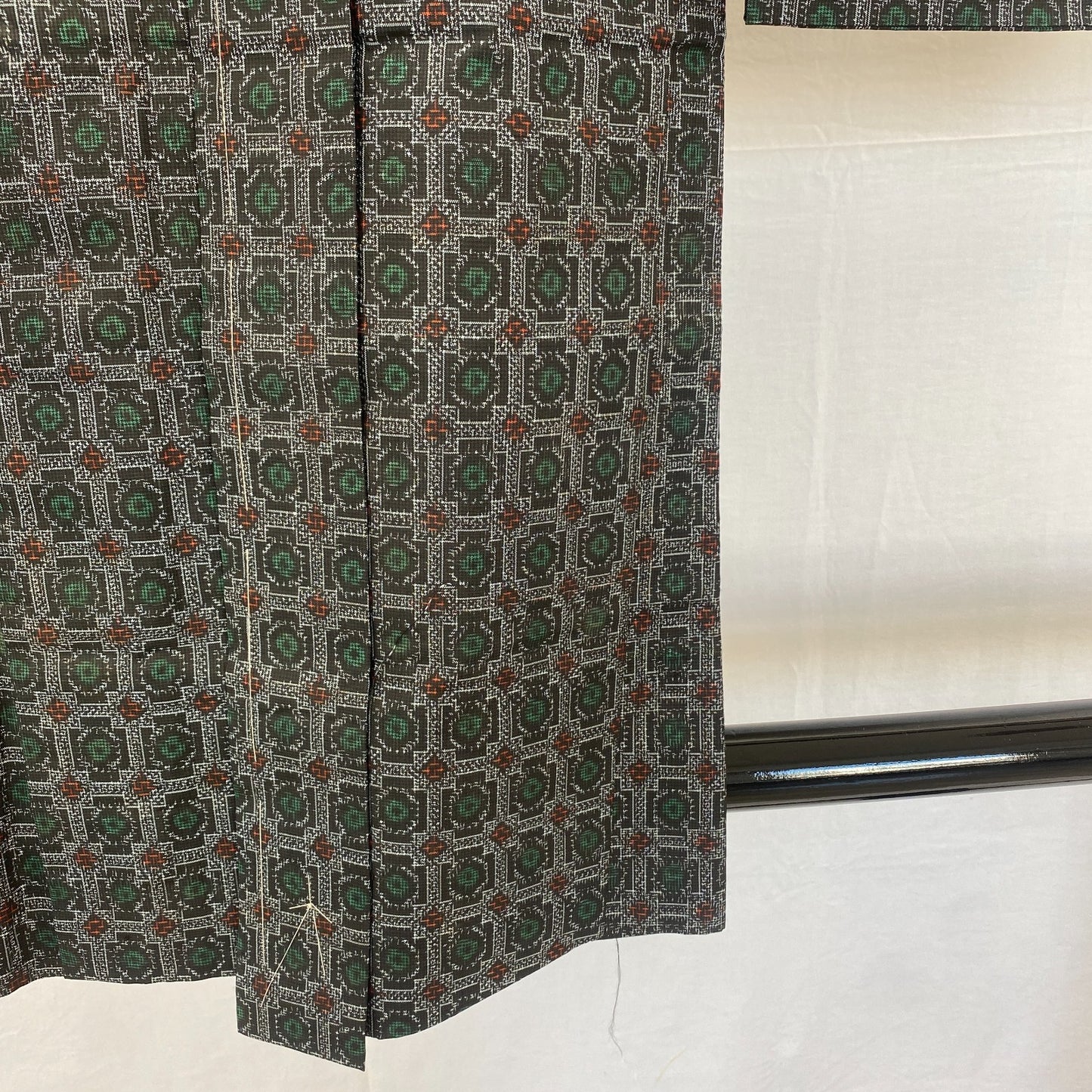 Japanese Vintage Kimono Haori Jacket Silk Gray Oshima Traditional Authentic 33in12