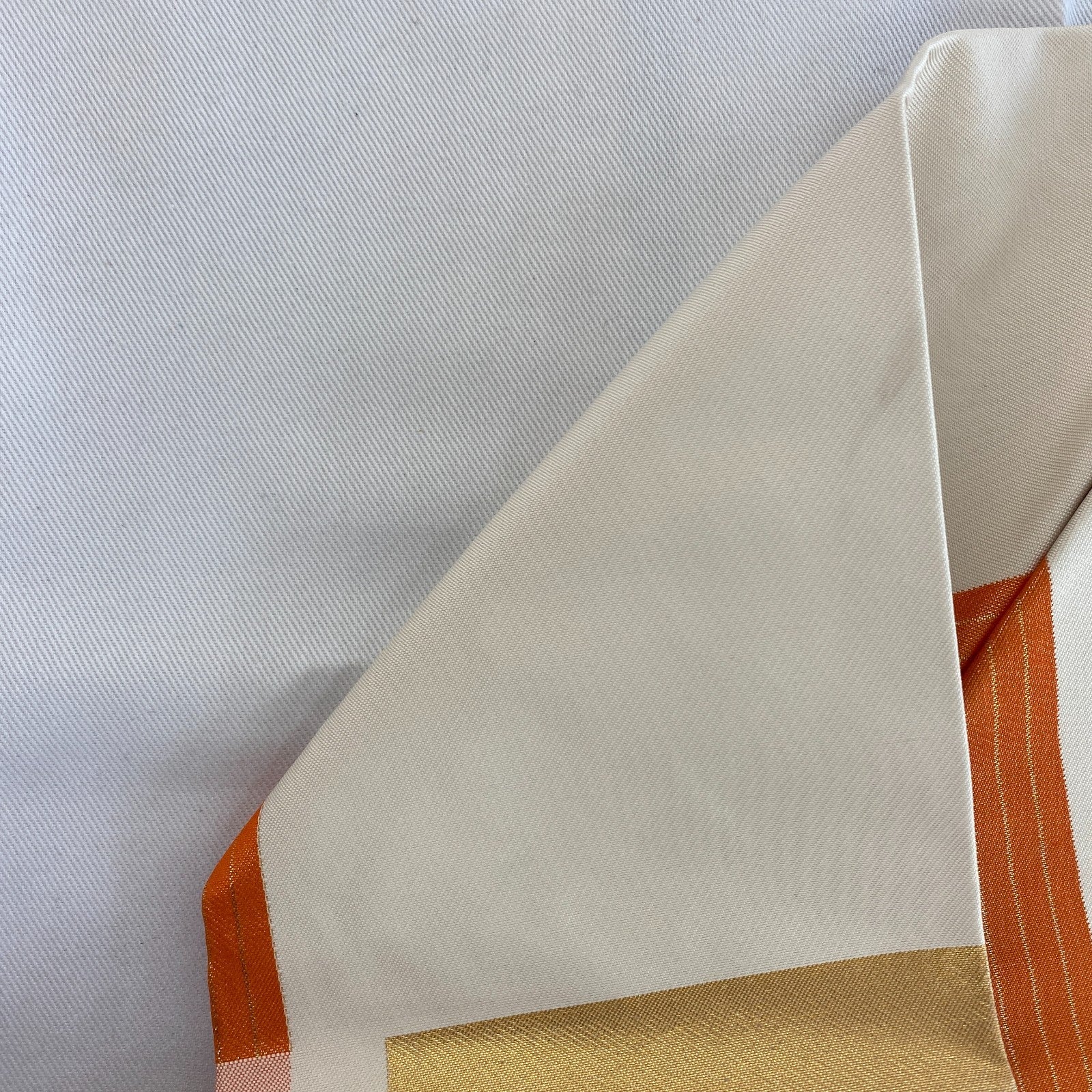 Japanese Vintage Kimono Nagoya Obi Cotton White Traditional Authentic 140 x 11in12