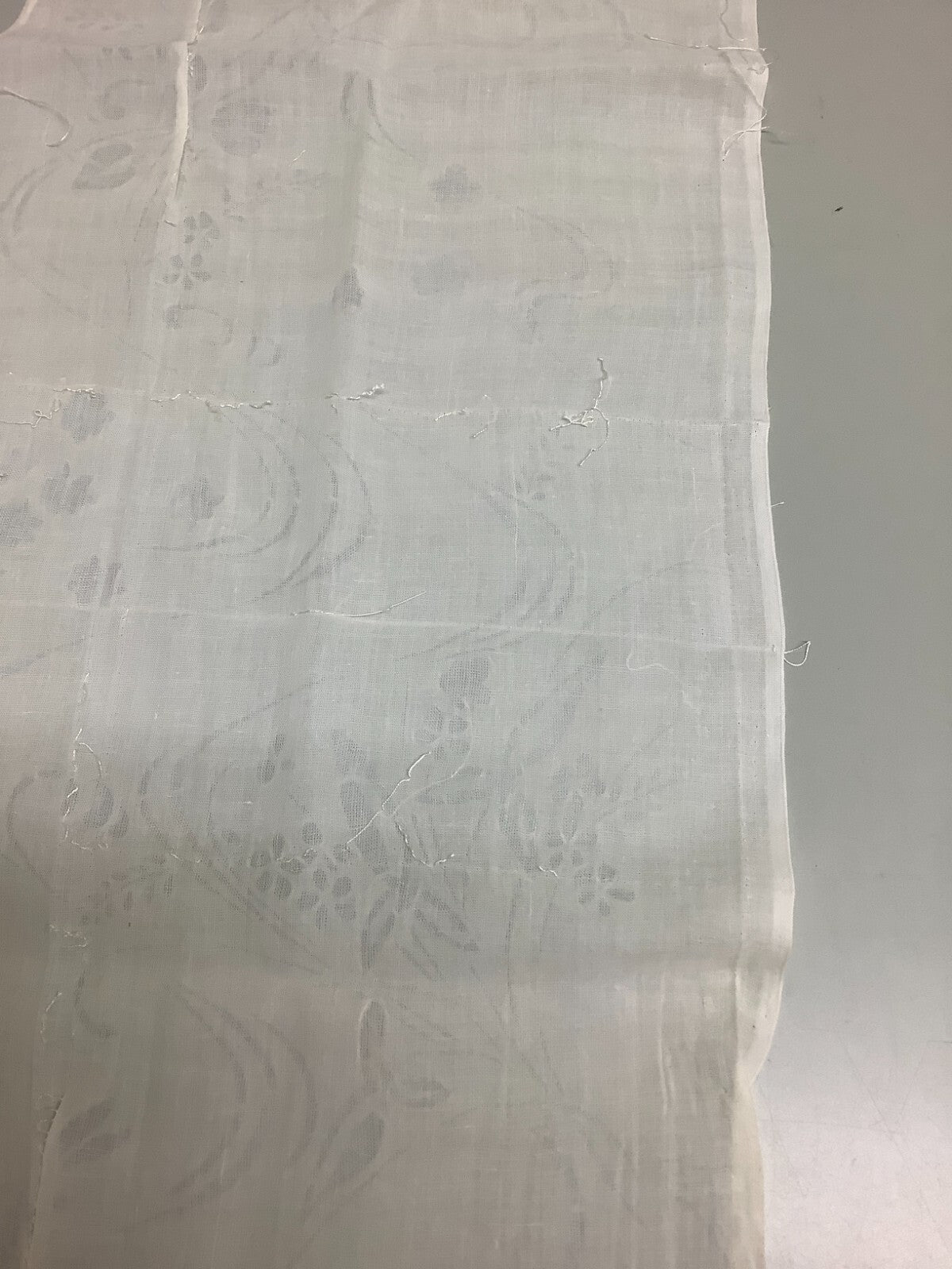 Japanese Vintage Kimono Fabric cloth Boro linen fabric White scrub dirt 57x12in6