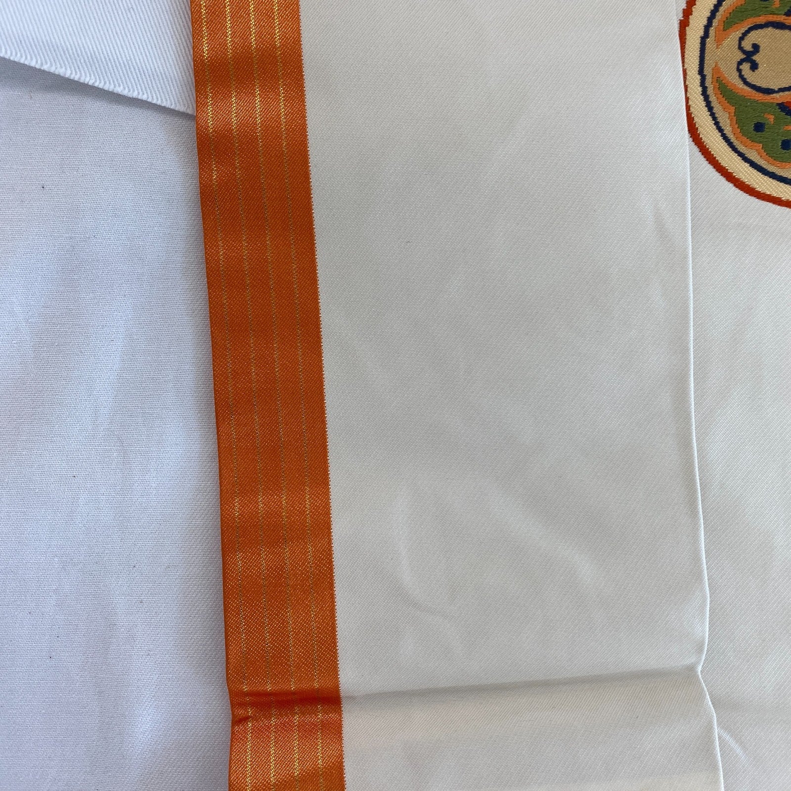 Japanese Vintage Kimono Nagoya Obi Cotton White Traditional Authentic 140 x 11in20