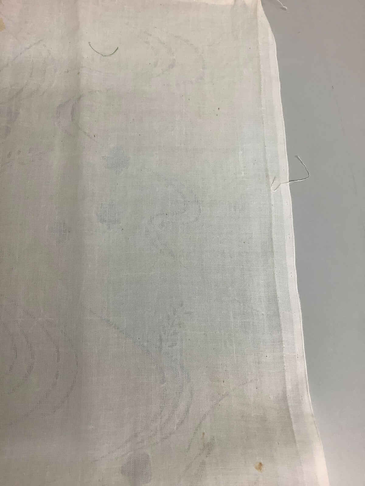 Japanese Vintage Kimono Fabric cloth Boro linen fabric White scrub dirt 57x12in16