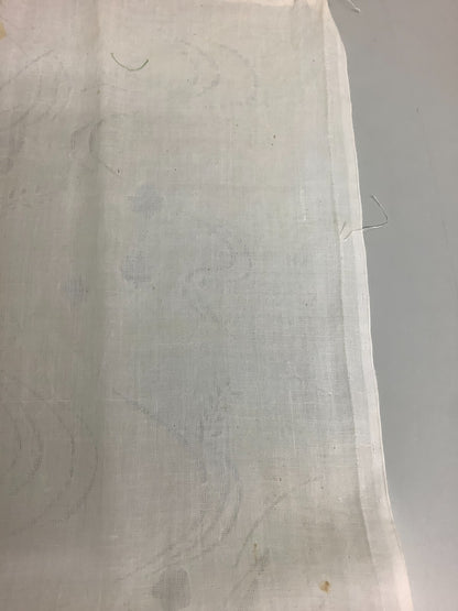 Japanese Vintage Kimono Fabric cloth Boro linen fabric White scrub dirt 57x12in16