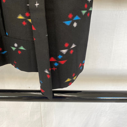 Japanese Vintage Kimono Haori Jacket Cotton Black Traditional Authentic 28 in11