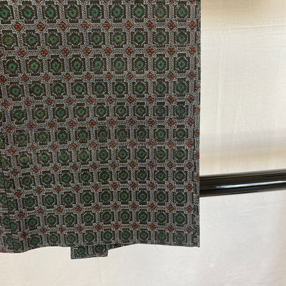 Japanese Vintage Kimono Haori Jacket Silk Gray Oshima Traditional Authentic 33in22