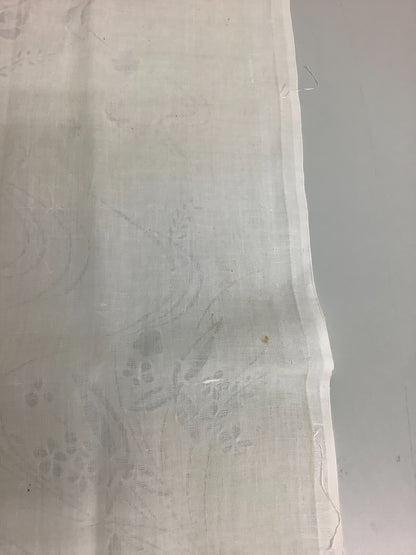Japanese Vintage Kimono Fabric cloth Boro linen fabric White scrub dirt 57x12in14