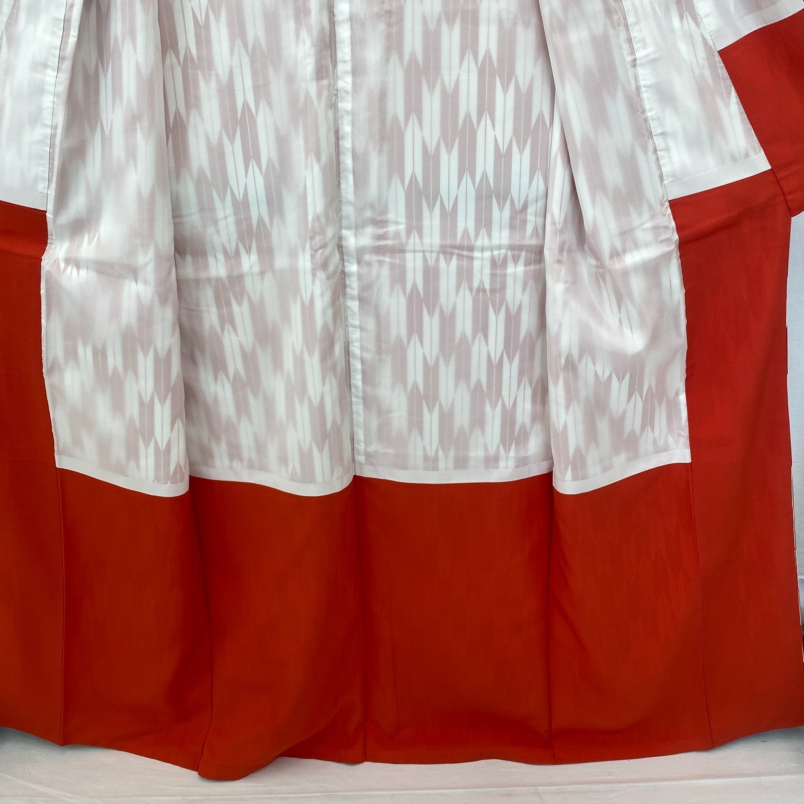 Japanese Vintage Kimono Cotton Red Komon Traditional Authentic Length 63 in11