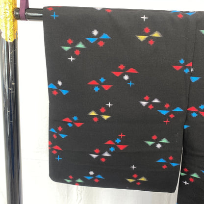 Japanese Vintage Kimono Haori Jacket Cotton Black Traditional Authentic 28 in3