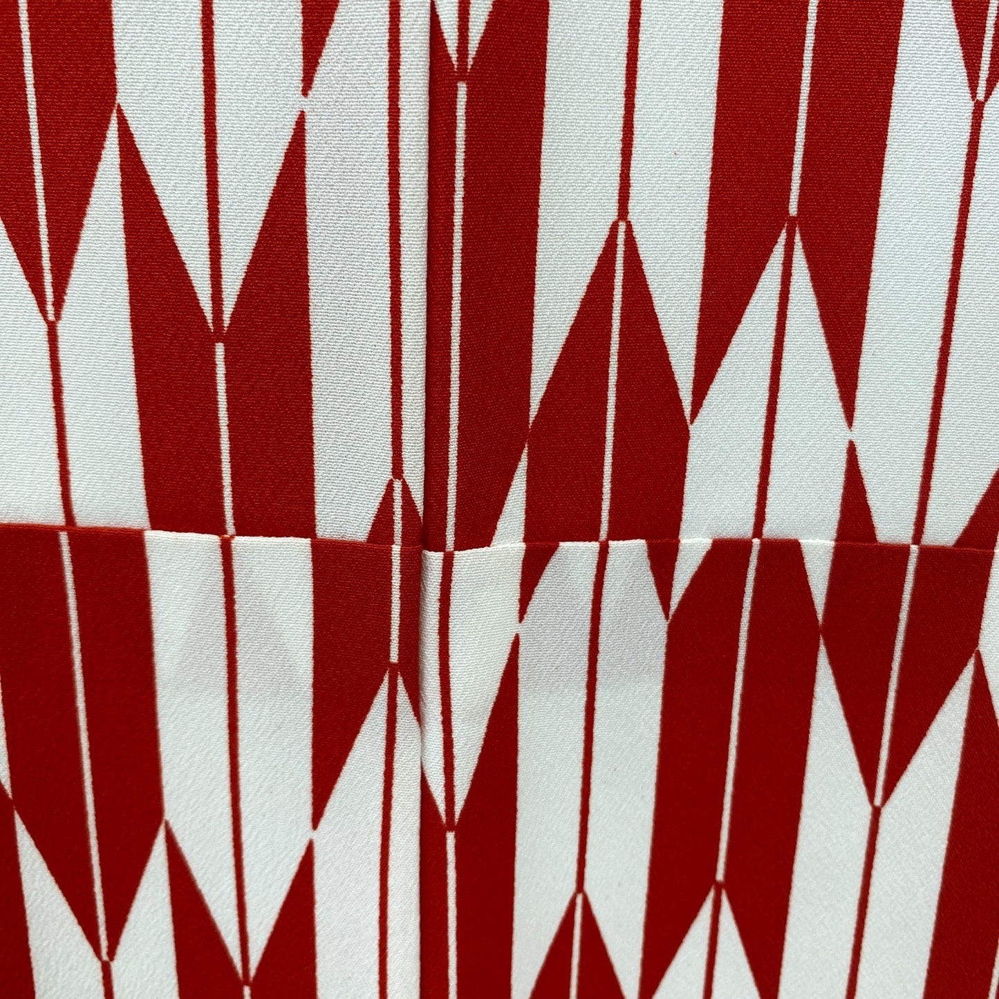 Japanese Vintage Kimono Cotton Red Komon Traditional Authentic Length 63 in19