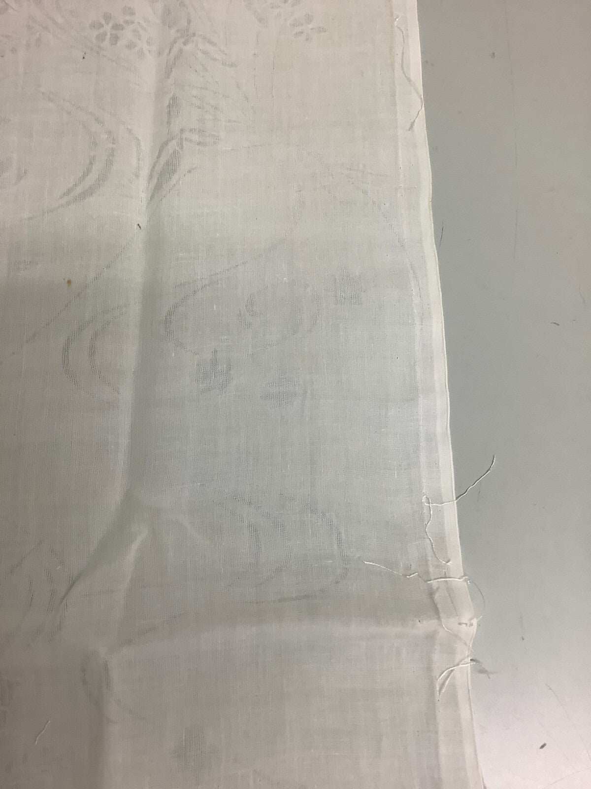 Japanese Vintage Kimono Fabric cloth Boro linen fabric White scrub dirt 57x12in10