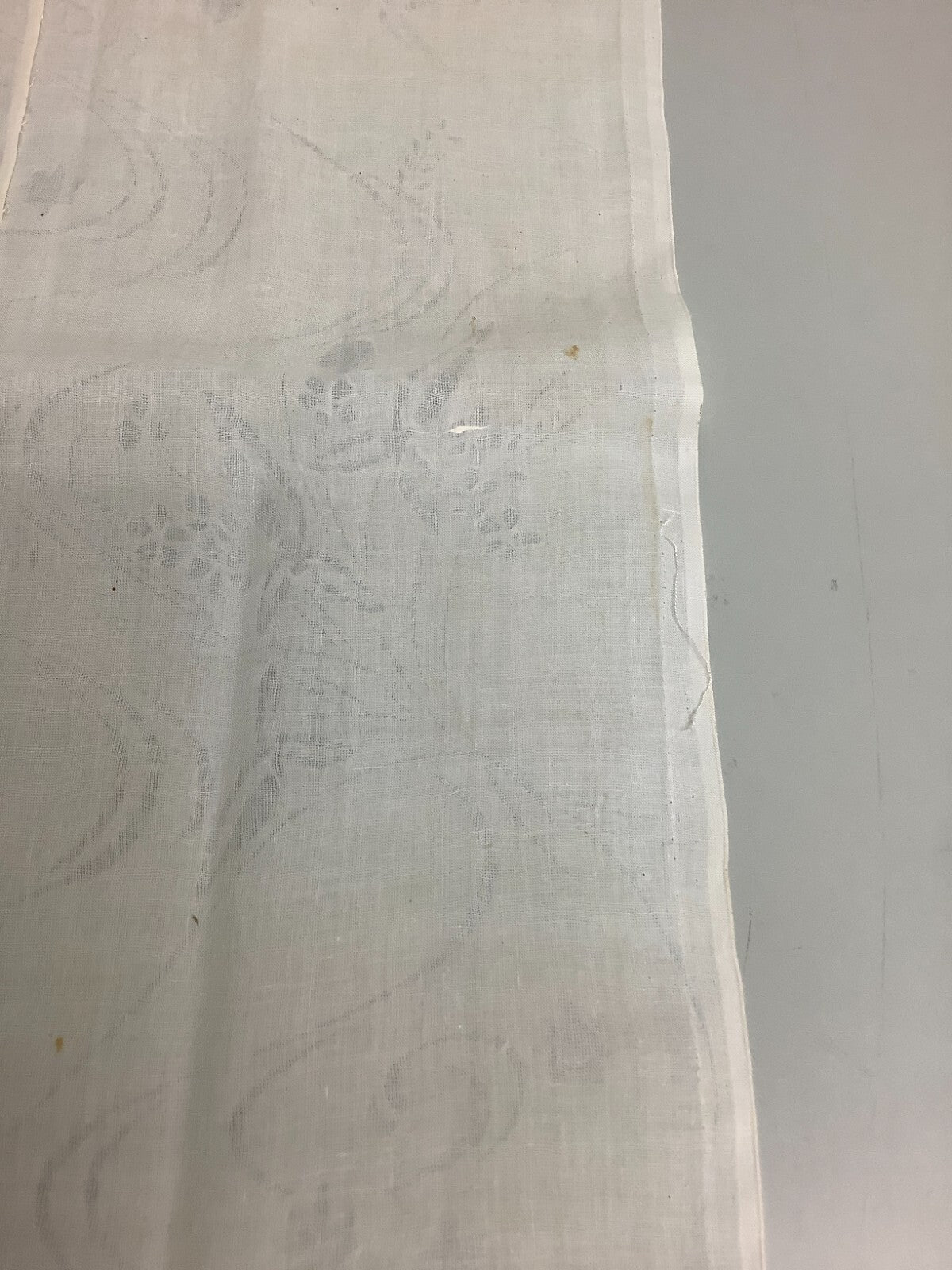 Japanese Vintage Kimono Fabric cloth Boro linen fabric White scrub dirt 57x12in12