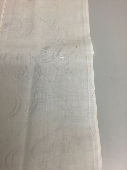 Japanese Vintage Kimono Fabric cloth Boro linen fabric White scrub dirt 57x12in12