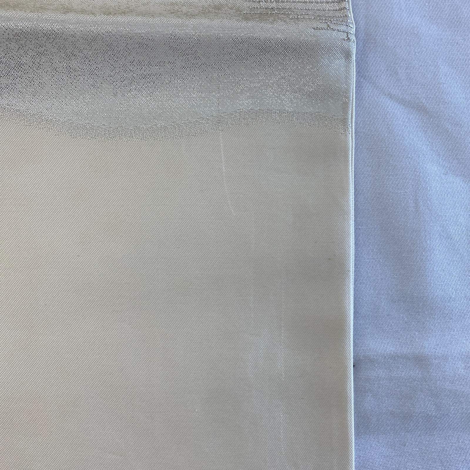 Japanese Vintage Kimono Nagoya Obi Polyester Silver Traditional Drit 144x 11 in7