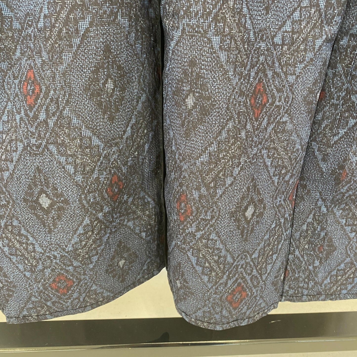 Japanese Vintage Kimono Silk Navy No Lining Oshima Tumugi Traditional Length57in9