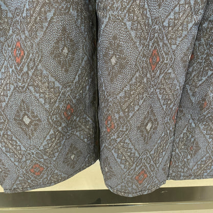 Japanese Vintage Kimono Silk Navy No Lining Oshima Tumugi Traditional Length57in9