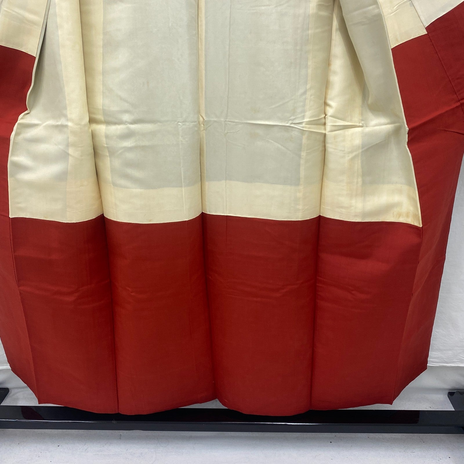 Japanese Vintage Kimono Silk Gray Oshima Traditional Authentic Length 59in11