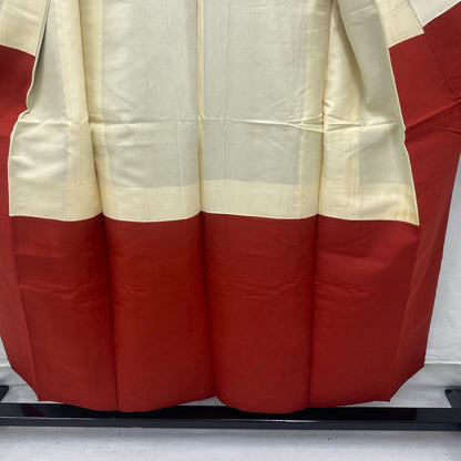 Japanese Vintage Kimono Silk Gray Oshima Traditional Authentic Length 59in11