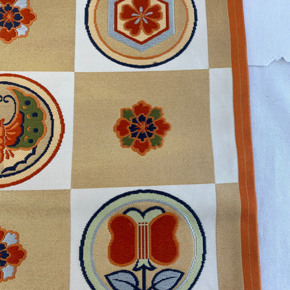 Japanese Vintage Kimono Nagoya Obi Cotton White Traditional Authentic 140 x 11in9